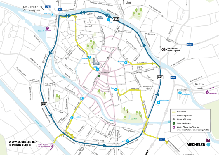 binnenstad circulatie Mechelen